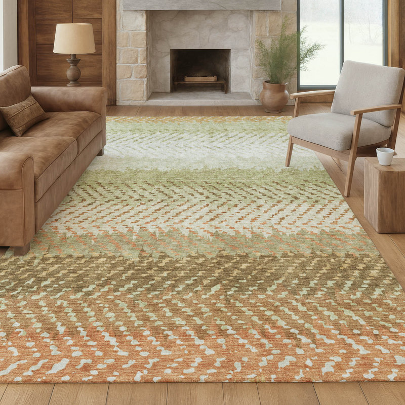 Tapis intérieur / extérieur lavable à la machine Chantille ACN2740, Sauge, 8 pi x 10 pi
