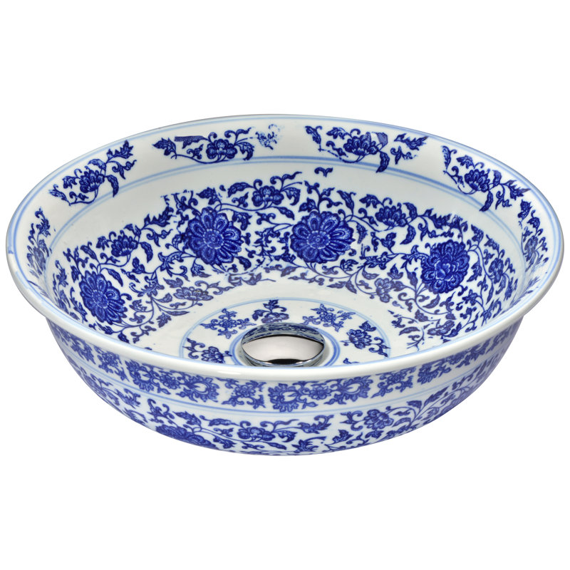 Lavabo de salle de bain vasque circulaire en verre trempé Satui