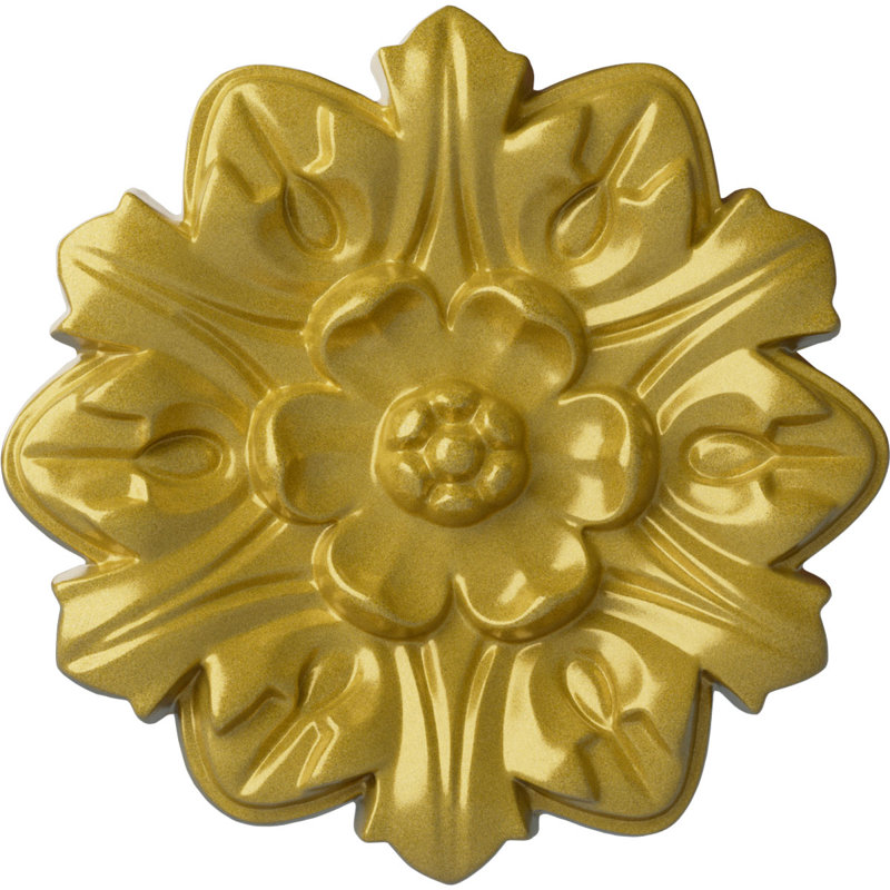 Médaillon de plafond Endurathane Olivia, 7 7/8 po x P 1 1/8 po (convient aux auvents jusqu'à 2 1/8 po), finition d'ombre de nuit peinte à la main