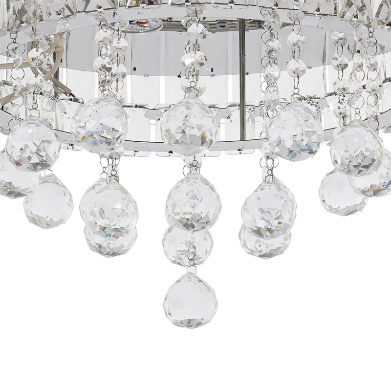 Modern Crystal Ceiling Light With Remote Control