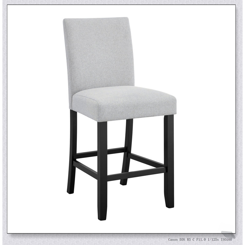 Ensemble de 2 chaises de salle à manger rembourrées en tissu de style transitionnel, confortables et élégantes pour les cuisines et les salles à manger modernes