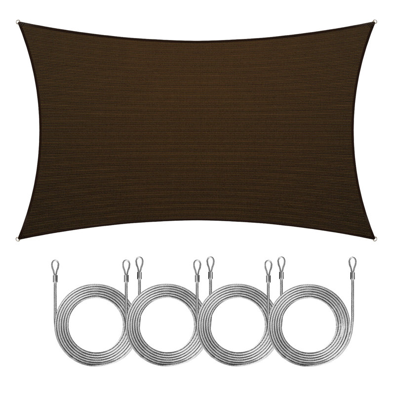 Voile d'ombrage Amgo, H 8 pi x 10 pi,, Brun