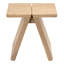 Jack 15.75" Rustic Scandinavian Handcrafted Solid Mindi Wood Sculptural Base Accent Stool-498067508