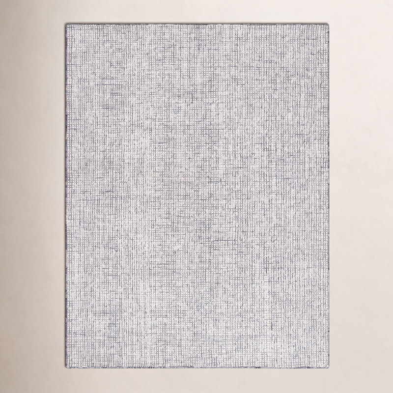 Rowe Handmade Tufted Ivory/Black Area Rug, Rectangle 9' x 12'