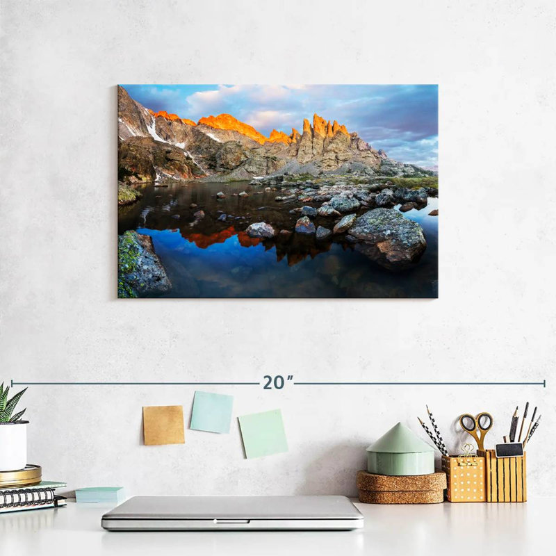 Sky Pond Against Sharkstooth, 8" H x 12" W
