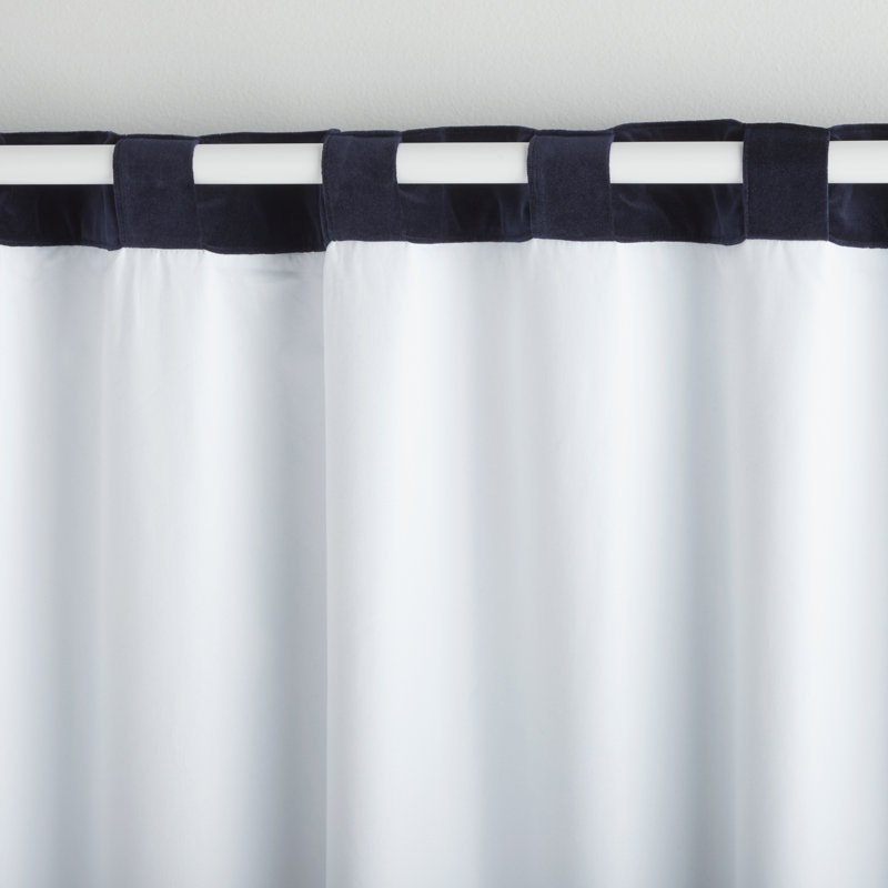 Vincenzo Blackout Curtain Single Panel, Navy, 52" W x 108" L