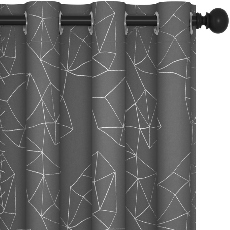 Karpenko Room Darkening Curtain Pair, 52" W x 63" L, Gray