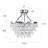 Deonta 5-Tier Dimmable Semi-Flush Crystal Chandelier-1583912170
