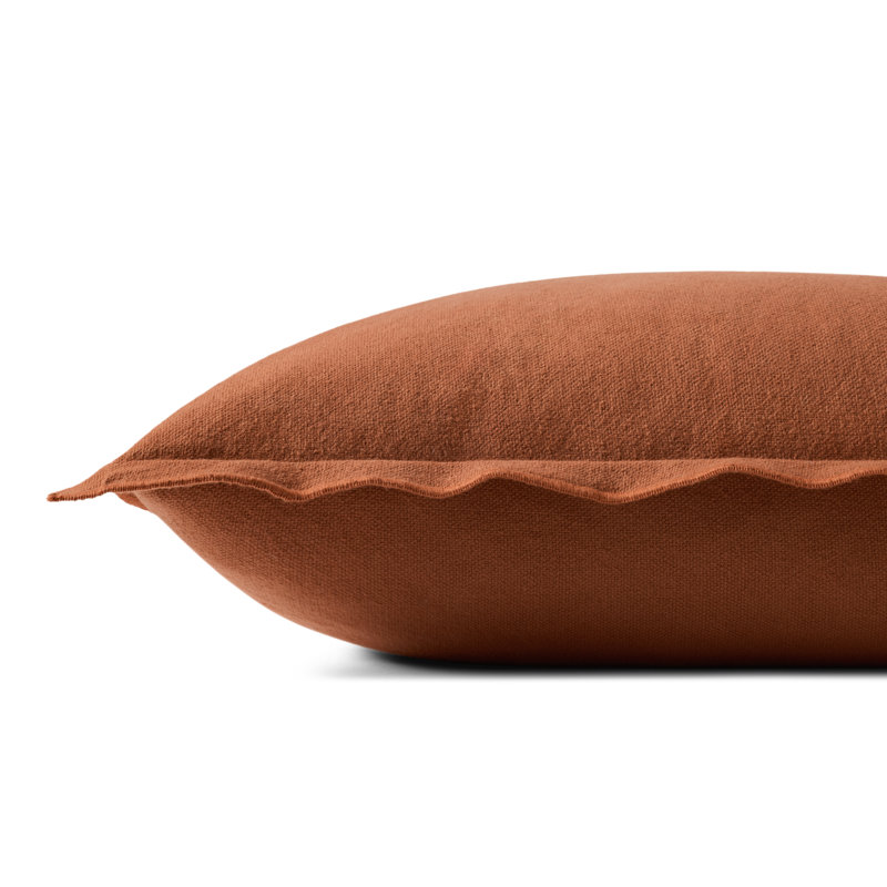 Leanne Ford x Loloi Captain Decorative Pillow, Orange, Square 18'', Pillow Cover Only - No Insert