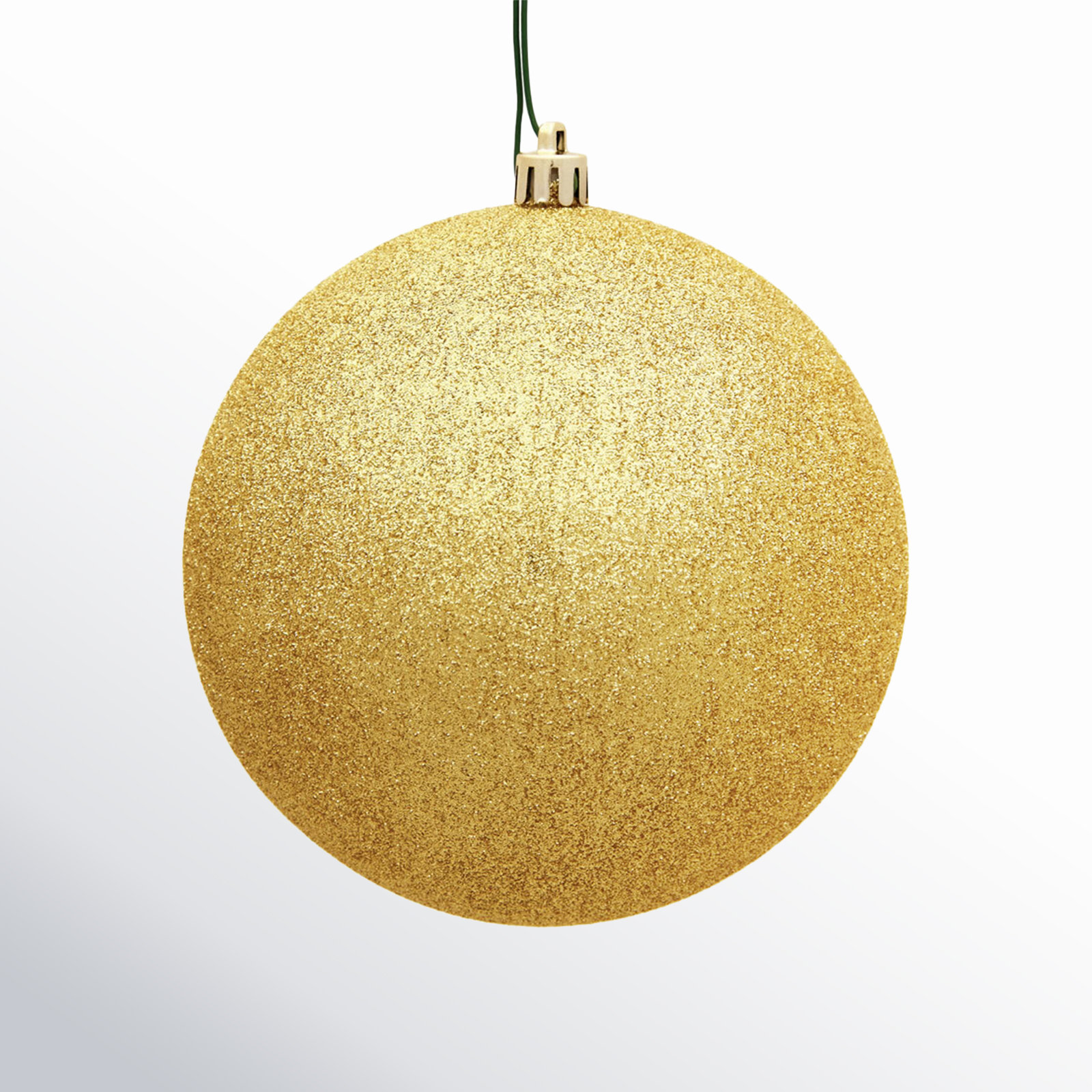 Holiday Décor Ball Ornament, Honey Gold Glitter, 2.75" H x 2.75" W x 2.75" D