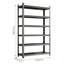 6 étages, métal, garage, sous-sol, unité de rangement, tablettes réglables, noir, outils faciles à installer réglables, support, magasin, revêtement antirouille