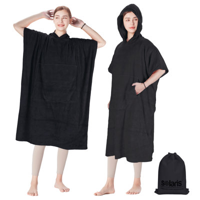 Fleece Gender Neutral Mid-Calf Bathrobe with Pockets and Hood for Kids