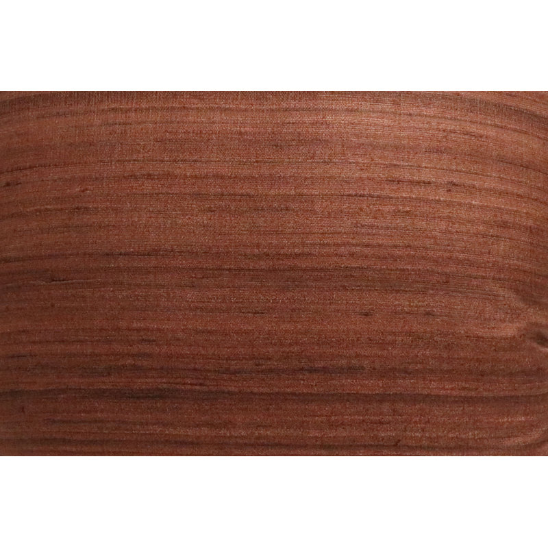 Coussin en soie brute 18 po, Cannelle foncée