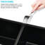 Évier de cuisine encastré à double cuve en quartz noir 32 po x 18 po - Chaleur, crépine avec panier antirouille pour un drainage sans obstruction et sans faille