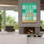 Toile épique Graffiti «Beachscape Inspiration Viii Green» par Michael Mullan, art mural 40 po x 54 po