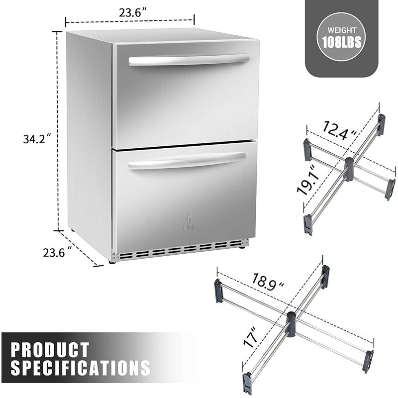 YUKOOL 5,3 pieds cubes Mini réfrigérateur convertible
