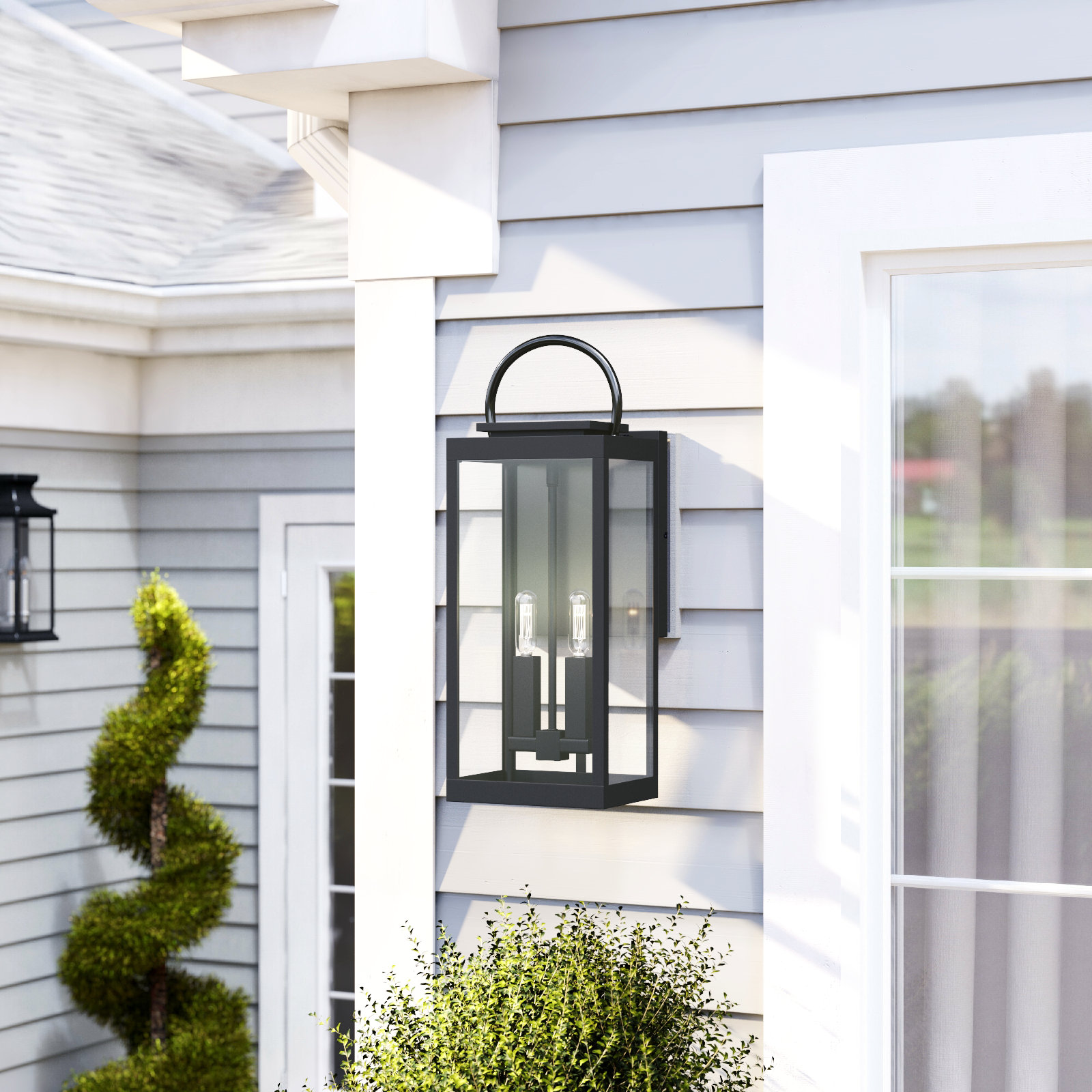 Debra 2 Light Outdoor EPMM Vivex Wall Light