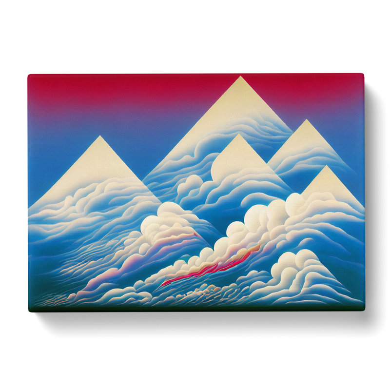 Blooming Mountain Clouds Abstract - Wrapped Canvas, 50cm H x 76cm W x 3cm D