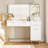 45.3’’L Modern Style Vanity Desk With Mirror, LED Lights And Power Outlet, Bedroom Makeup Vanity Table With Storage Cabinet And 4 Drawers-1181899362
