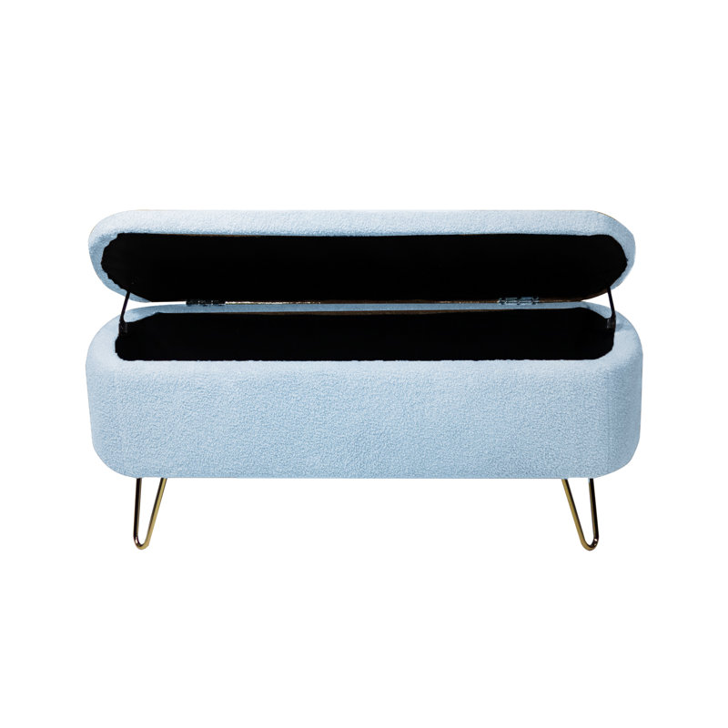 Banc repose-pieds polyvalent avec rangement et design élégant pour la maison, Blue