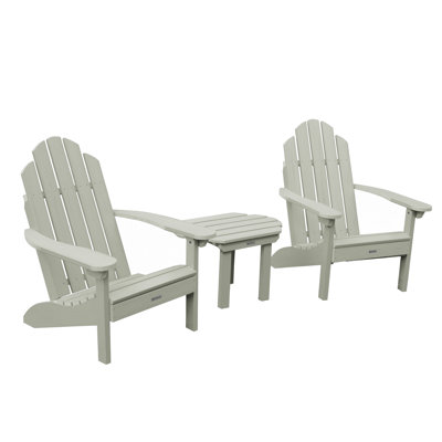 Anette Plastic Adirondack Chair with Table