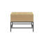 Table basse à quatre pieds avec plateau relevable et rangement