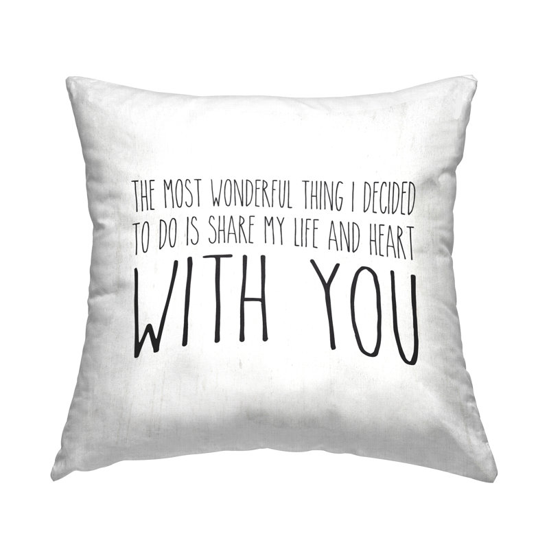 Housse de coussin carré en polyester avec insert et lettre