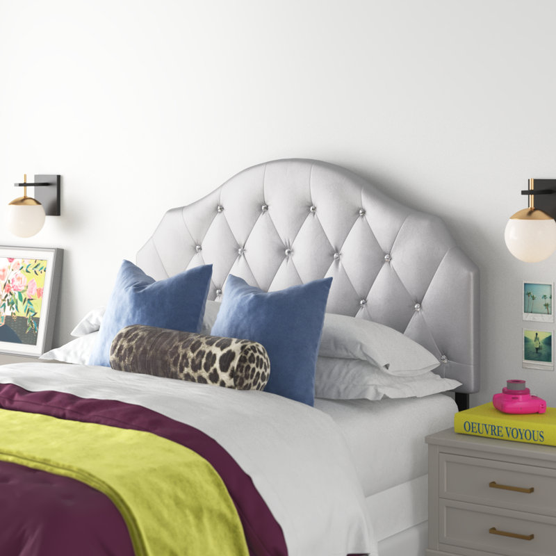 Ameer Upholstered Headboard, Silver Gray, Full