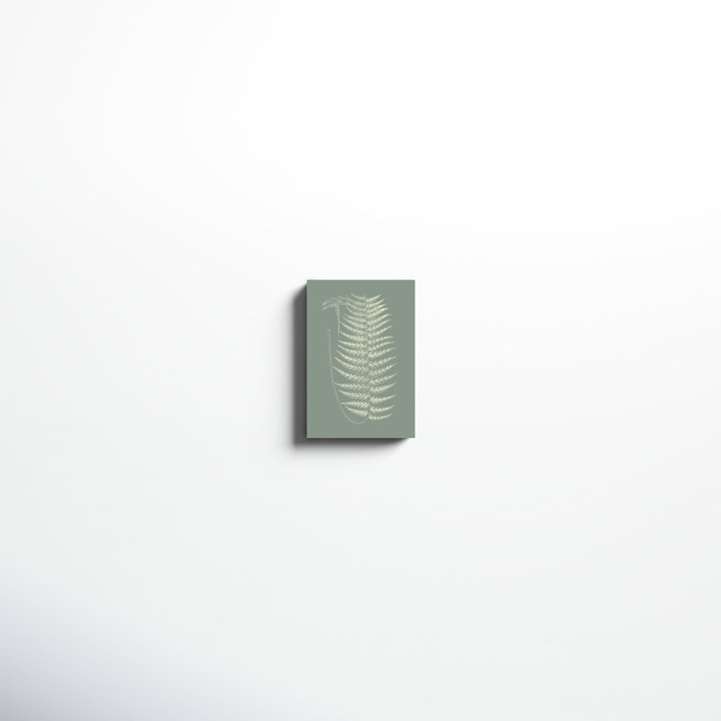 «Ferns on Sage VIII», peinture sur toile, H 12 po x l 8 po