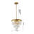 Evadne Traditional 3 Light 3 Tier Gold Crystal Chandelier