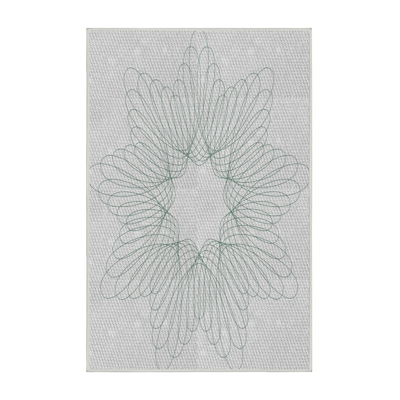Tapis de zone verte à motif, Rectangle 4 pi x 6 pi