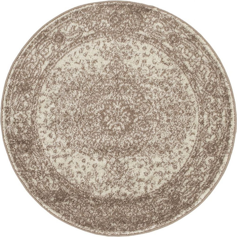Tapis à motif oriental gris Vienna, Rond 5 pi