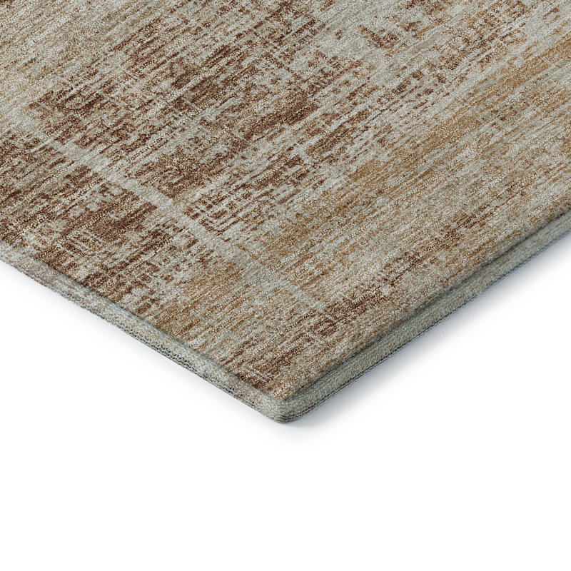 Tapis en cuivre de qualité supérieure lavable à la machine Gerardo, Rectangulaire 3 pi x 5 pi