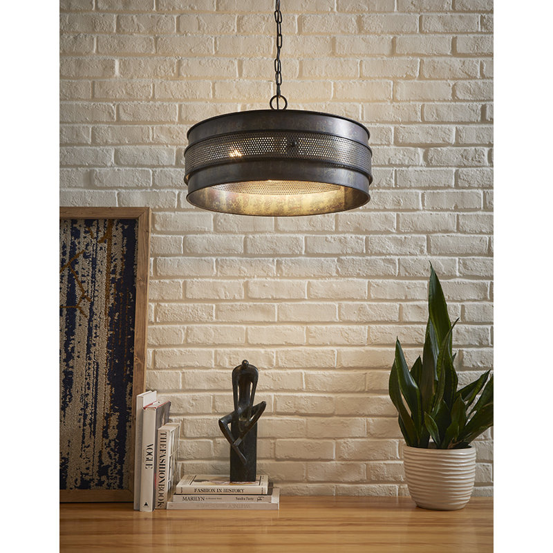 Andelo 3 - Light Dimmable Drum Chandelier