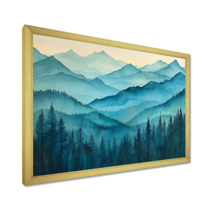 Giamarie - Landscapes Wall Art, H 30 po x l 40 po, Reproduction encadrée, Doré