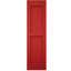 Volets extérieurs Americraft à deux panneaux plats égaux en bois véritable (par paire), 45,7 cm (L) x 203,2 cm (H), avec capuchons de volet en aluminium, vert rail-136153887