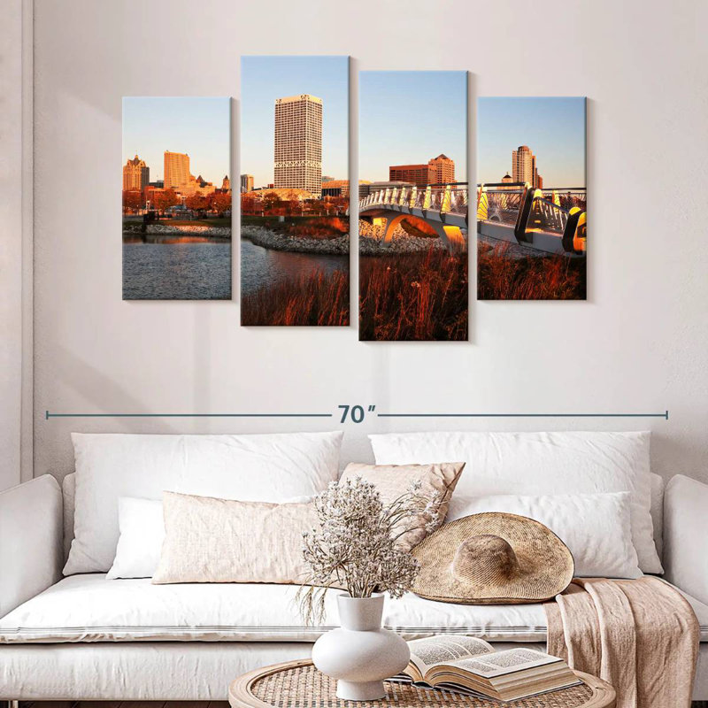 Sireci Milwaukee Autumn Sunset, 22" H x 36" W