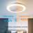 19.7'' Sandee LED Standard Ceiling Fan with Remote Control and Light Kit Included, Smart Bladeless Ceiling Fans with Alexa/Google Assistant/App Control Color Changing LED-RGB Back Ambient Light for Bedroom-615268961