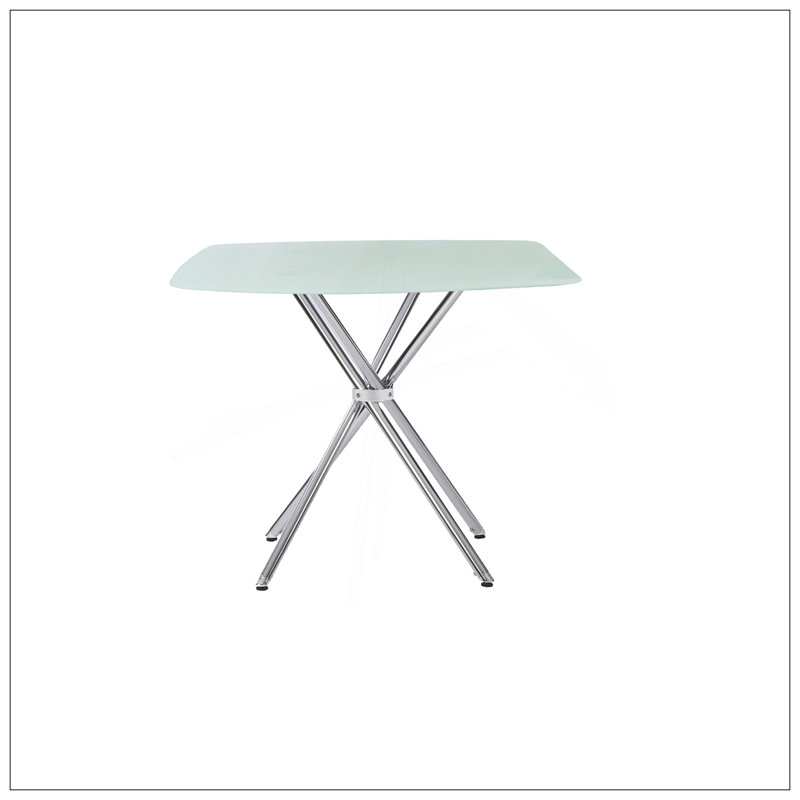Table carrée 36 "en verre trempé givré