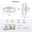 Ventilateur de plafond encastré moderne 20 "avec lumière, bords en cristal taillé en diamant Cissline, pour les chambres et les espaces de vie-199311504