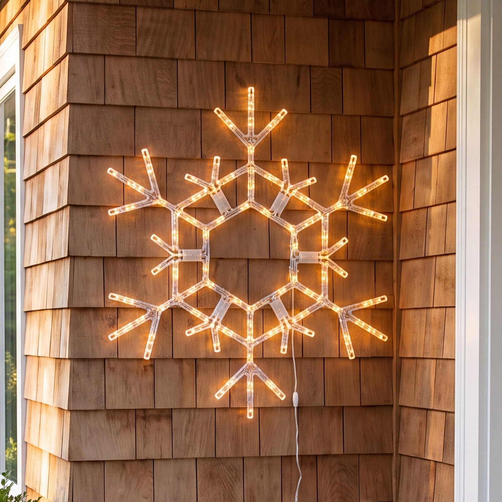 LED Folding Snowflake Lighted Display, 36" H, Cool White