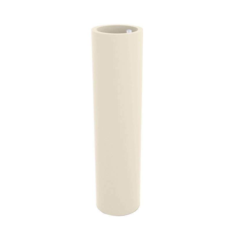 Cilindro - Resin Tower Pot Planter - Self Watering, 39.25" H x 9.75" W x 9.75" D, Ecru
