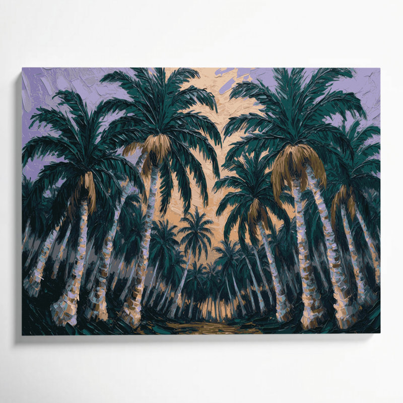 Art mural sur toile Botanical Coconut Palm, H 11 po x l 14 po