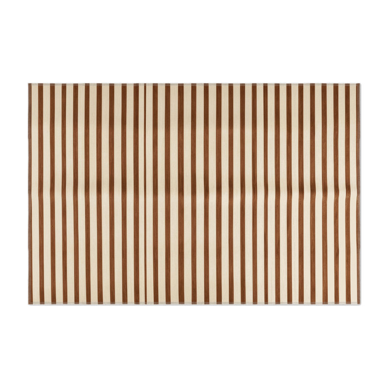 Tapis intérieur / extérieur beige HorizontalStripes, Rectangulaire 3 pi x 5 pi