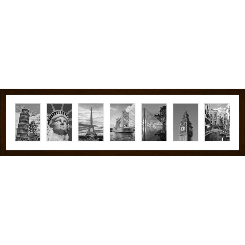 Lily-Belle Wood Picture Frame with Mat, Dark Brown