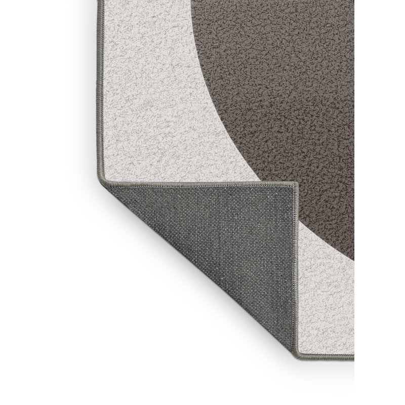Tapis gris moelleux doux et moelleux de couleur unie Eiler, Carré 6 pi