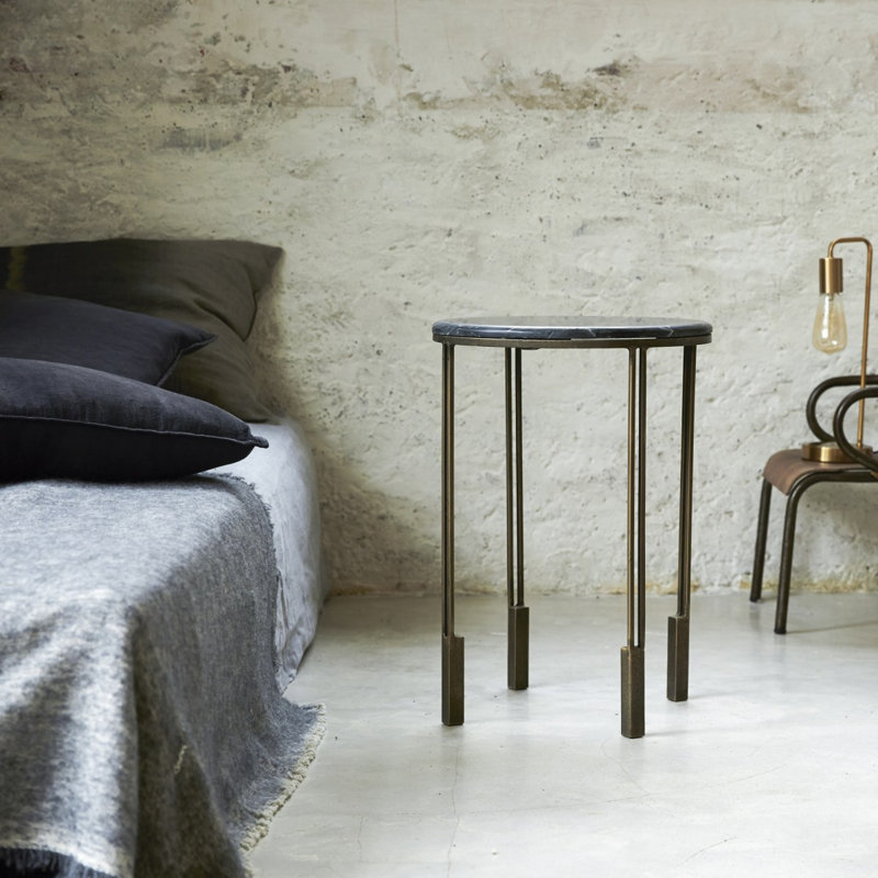 Simëon 41cm W Genuine Marble Bedside Table