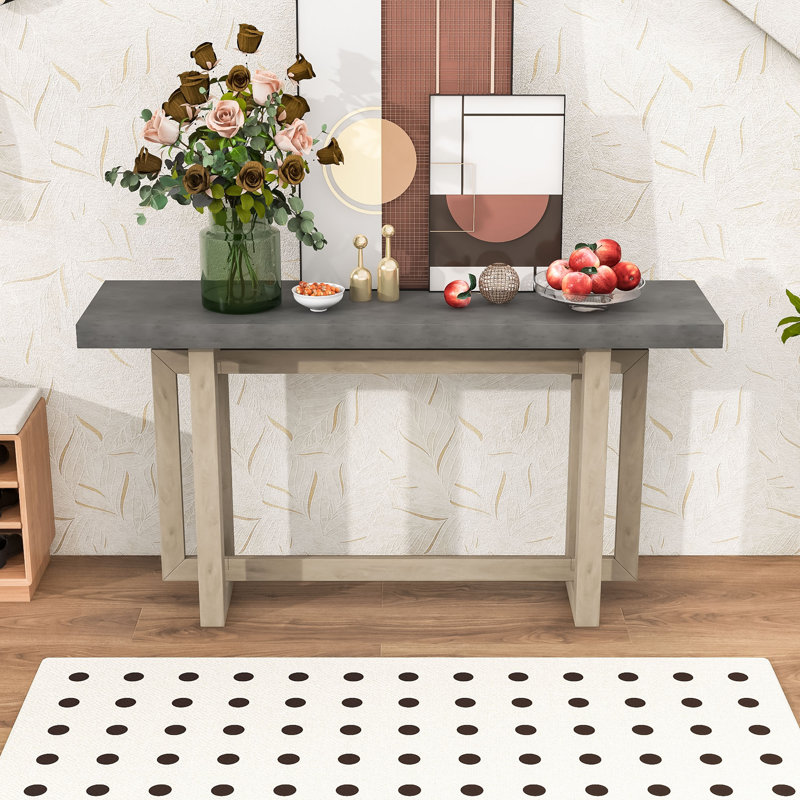 Table d'entrée polyvalente avec pieds - Console parfaite, Gris / naturel