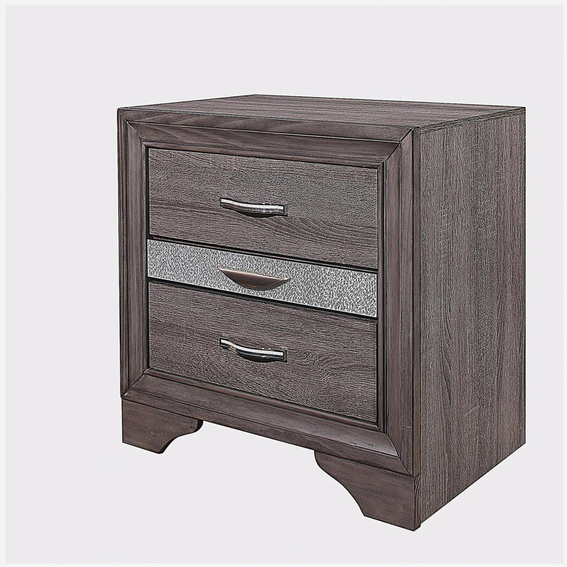 Table de chevet Ryder Sparkle Grey
