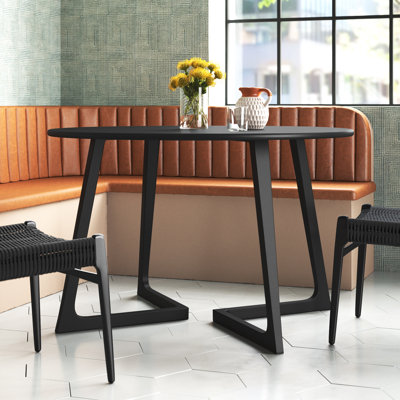 Ashla Round Solid Wood Base Dining Table